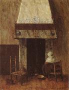 Jacobus Vrel An Old Woman at he Fireplace oil painting reproduction